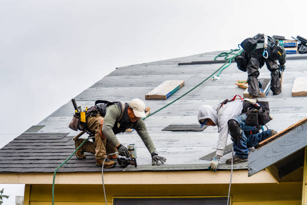 Professional Roofing technician working in Sublime, TX